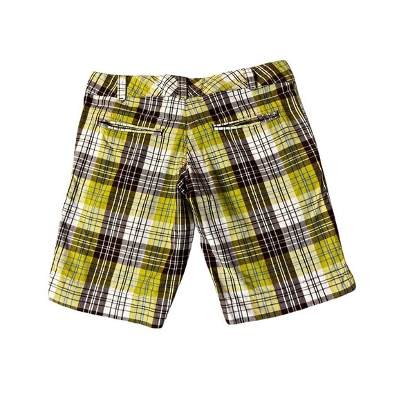 Billabong Shorts Juniors 9 Used Brown Plaid Y2K - Picture 4 of 12